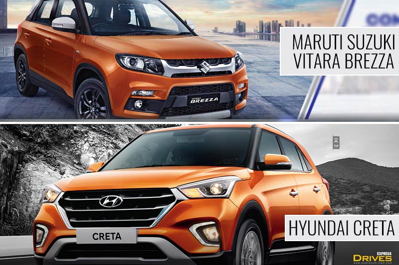 The new 2018 Hyundai Creta and Maruti Suzuki Vitara Brezza belong to two different segments but have been among the top selling SUVs in the country. Vitara Brezza is sub-4-meter compact SUV and is available only with a diesel engine option while 2018 Hyundai Creta is available on both petrol and diesel engine options. Both the SUVs get a decent cabin as per its price and here's a detailed comparision between the interiors of Creta and Vitara Brezza.