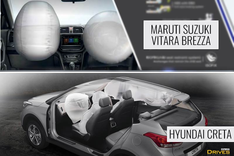 On the safety front, 2018 Hyundai Creta and Maruti Suzuki Vitara Brezza gets dual-airbags, ABS with EBD as standard across all variants. The top-variants of Hyundai Creta gets 6 airbags for enhanced protection.