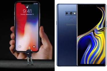 iPhone X versus Samsung note 9, iphonex, apple inc, ihonex feature, samsung note 9 feature