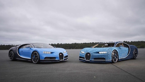 Lego Bugatti Chiron: Life-size hypercar made of plastic toy bricks and it works too!