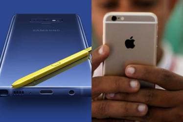 samsung, samsung galaxy note 9, apple, iphone, iphone XS