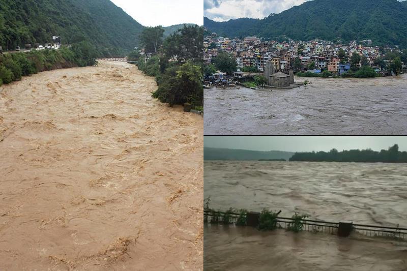 himachal pradesh rain news, rainfall in himachal pradesh, himachal pradesh rain pictures, himachal pradesh rain images, jammu tawi river flood, jammu tawi river images, jammu tawi river pics, yamuna river photos, beas river images, beas river tragedy images