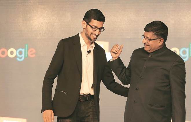 Google, Ravi Shankar Prasad, google ceo, google ceo salary, empowering Indian users, Google Campus, Artificial Intelligence, Artificial Intelligence solutions, industry Google, Ravi Shankar Prasad, google ceo, google ceo salary, empowering Indian users, Google Campus, Artificial Intelligence, Artificial Intelligence solutions, industry