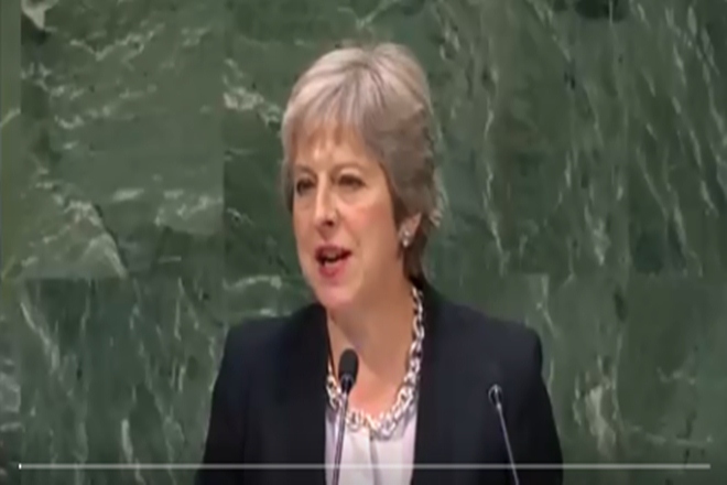 British PM Theresa May ticks off patriotism, bats for globalisation (Image:Twitter) British PM Theresa May ticks off patriotism, bats for globalisation (Image:Twitter)