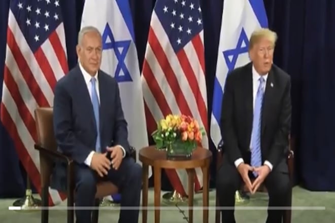 President Donald Trump participated in a bilateral meeting with Prime Minister Israeli Prime Minister Benjamin Netanyahu (Image:Twitter)