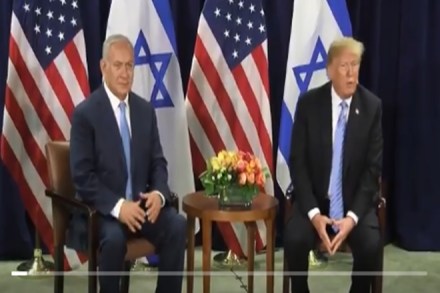 President Donald Trump participated in a bilateral meeting with Prime Minister Israeli Prime Minister Benjamin Netanyahu (Image:Twitter)