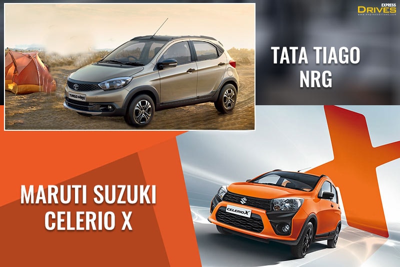 The new Tata Tiago NRG has been launched in India at a price of Rs 5.5 lakh (ex-showroom, Delhi). With the new Tiago NRG, the company intends to make the hatchback more sporty and appealing that will further boost its popularity. The Tata Tiago NRG (pronounced as Energy) primarily competes with the likes of the Maruti Suzuki Celerio X and has arrived with multiple exterior and interior changes. Here’s how the two cross hatchbacks compete with each other in different areas.