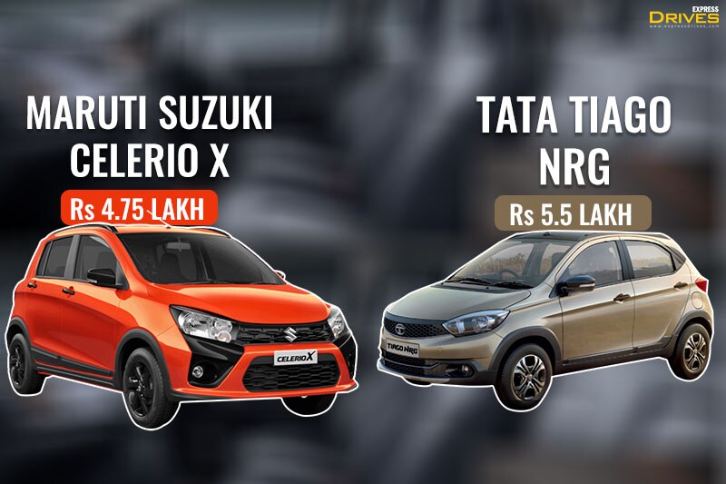 Price in India: The new Tata Tiago NRG has been launched in India at a starting price of Rs 5.5 lakh for the petrol variant while the diesel trim can be yours for Rs 6.32 lakh. The starting variant of the standard Tiago is available for sale at a price of Rs 4.73 lakh and hence, the NRG demands Rs 77,000 more. On the other hand, the Maruti Suzuki Celerio X price in India ranges between Rs 4.75 lakh and Rs 5.61 lakh. The base variant of the standard Maruti Celerio can be yours for a price of Rs 4.21 lakh and hence, the Celerio X commands Rs 54,000 over the former. All prices mentioned here are ex-showroom, Delhi.