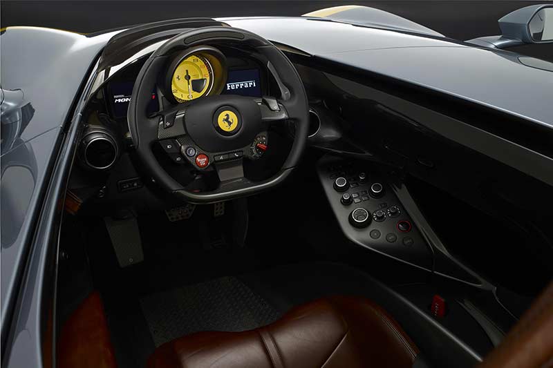 The new Ferrari Icona edition may look old school but gets some the new age technology. The body is built using carbon fibre that has helped the car's weight to go down. It also gets Ferrari's Virtual windshield to make things in cabin comfortable. It has a panel ahead of the dashboard that directs wind away from the driver's face.