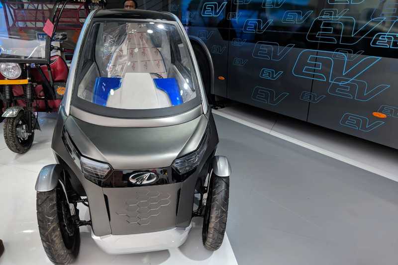 Mahindra's futuristic electric three-wheelers.