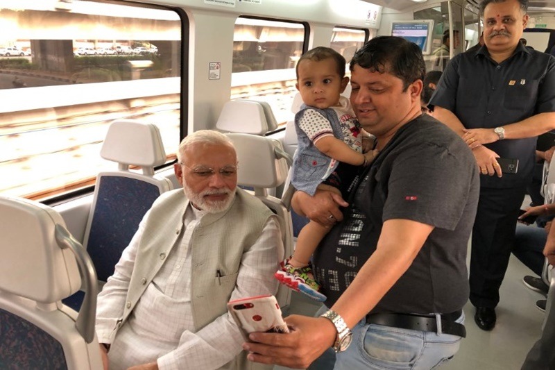 PM Modi travels by Delhi Metro