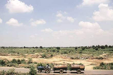 The proposed site for the Jewar International Airport project, located near the 165-km-long Yamuna expressway. (Express photo by Gajendra Yadav)