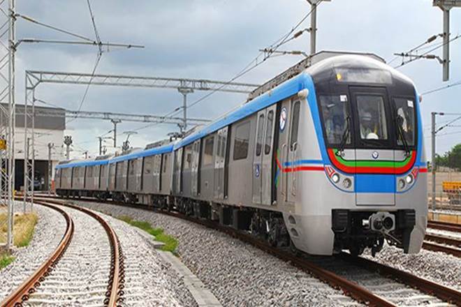 Today at Ameerpet station at 12:00 PM, the metro train will be flagged off by the Governor of Andhra Pradesh and Telangana E S L Narasimhan.