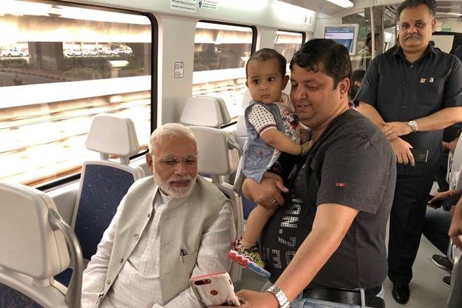 Narendra Modi, Airport Express Metro, Dhaula Kuan to Dwarka, PM Modi metro ride, India International Convention and Expo Centre