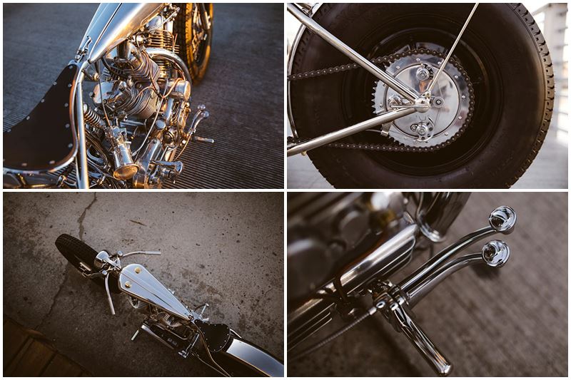 If clutch and jockey shift lever raised your eyebrows, the brake levers will make jaws drop. Both front and rear brake levers are on the right-hand side and are foot operated. So, essentially both brakes are applied at the same time or you could shift your foot over to the right a bit to only apply the rear one. (Photo: Pipeburn)