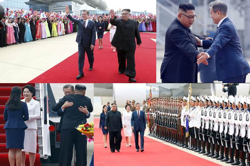 kim moon second summit, kim moon summit, pyongyang summit 2018, south korea north korea relations, south korea north korea summit, south korea and north korea summit 2018, pyongyang meeting, kim jong un and moon jae in meeting, kim jong un, moon jae in, kim jong un moon jae in summit, kim jong un moon jae in handshake, kim jong un moon jae in hug, kim jong un and moon jae in photos