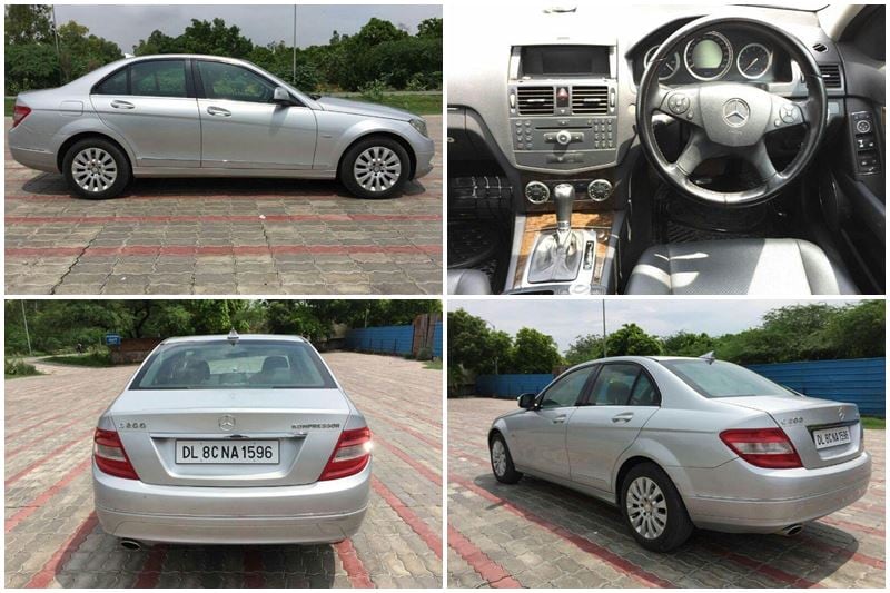 2008 Mercedes-Benz C-Class 200 K AT: Available at Rs 8.5 lakh, this one's done 55,000 km on the odo and pretty much sounds like a steal at the price. It is powered by a 1.8-litre petrol engine. Fuel efficiency is claimed to be 7.9 kmpl. So, if you can live that, take it for a test drives perhaps. (Photos: Droom)