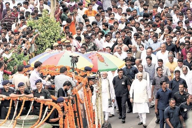 Atal Bihari Vajpayee's final journey (Image: PTI)