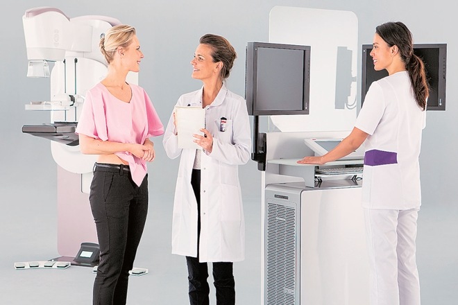 The Senographe Pristinamammography machine developed by GE Healthcare