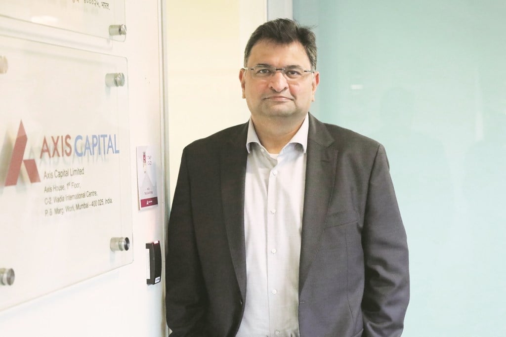 Dharmesh Mehta, MD & CEO of Axis Capital at his office.
Express photo by Nirmal Harindran, 16th October 2018, Mumbai.