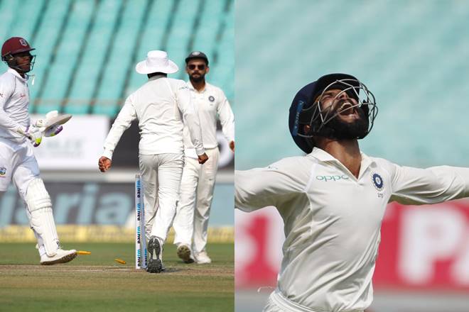 Ravindra Jadeja, Jadeja, Ravindra Jadeja vs west indies, indian cricket team, ind vs wi, ind vs wi 2nd test, Ravindra Jadeja run out, sports news, cricket news