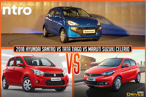 2018 Hyundai Santro vs Tata Tiago vs Maruti Suzuki Celerio: Prices, features, engine specs & more compared