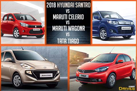 Best hatchbacks to buy this Navratri! 2018 Hyundai Santro vs Maruti Suzuki Celerio vs Tata Tiago vs Maruti WagonR