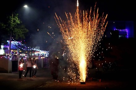 firecrackers on Diwali