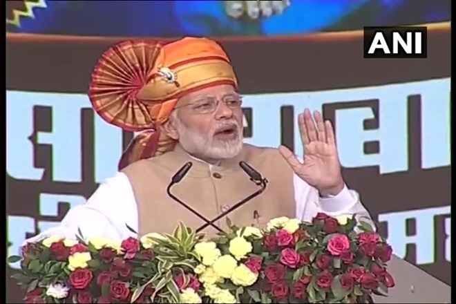 In last four years, the BJP-led central govt built 1.25 crore houses," the Prime Minister said. (Source: ANI) In last four years, the BJP-led central govt built 1.25 crore houses," the Prime Minister said. (Source: ANI)