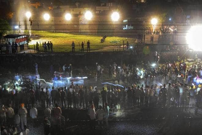 Organisers did not take permission from the municipal corporation and the pollution department.