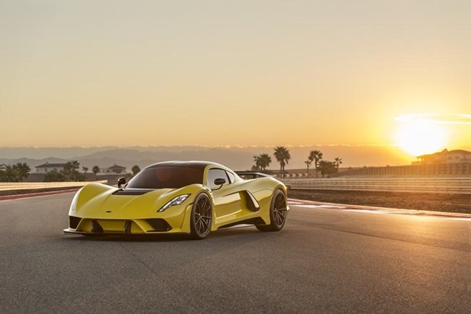 Hennessey Venom F5: Hennessey sat on top of list the world's fastest cars for a long time with the Venom GT which recorded (unofficially) a monumental 270 mph (432 km/h) in 2014. But in 2017, Hennessey came up with a claimed top speed figure of 301 mph (481.6 km/h) with the Venom F5. In official terms, the Agera RS remains the world's fastest car.