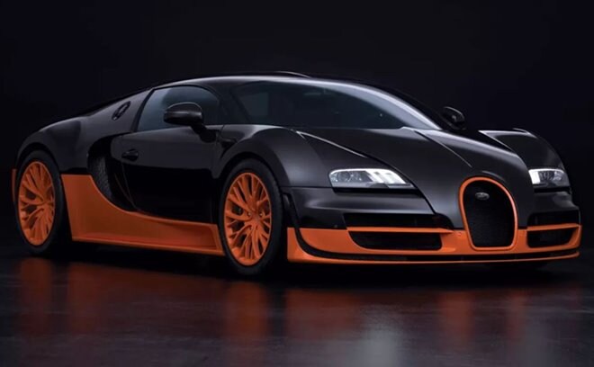 Bugatti Veyron Super Sport: With a top speed of 268 mph (428.8 km/h) recorded at Volkswagen’s Ehra-Lessein test track, the Veyron Super Sport was once recognised as the world’s second-fastest production car by Guinness. The related Veyron Grand Sport Vitesse is also the world’s fastest open-topped car, with a top speed of 254 mph (406.4 km/h).