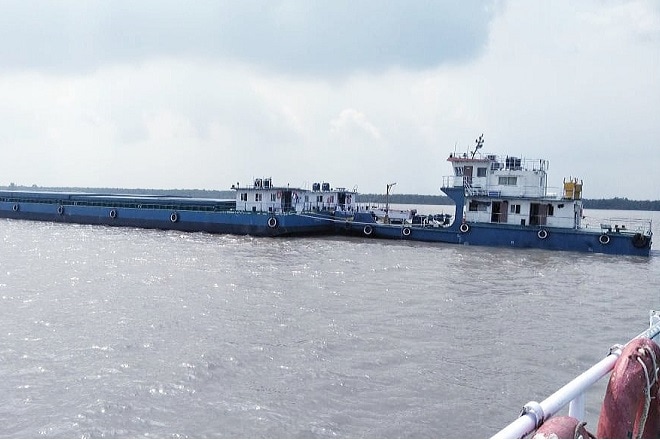 About 1,235 of Fly Ash was transported from NTPC Kahalgaon to Pandu Port via Kolkata through National Waterways 1 and 2 via Indo Bangladesh Protocol (IBP) route. (Image: IWAI) About 1,235 of Fly Ash was transported from NTPC Kahalgaon to Pandu Port via Kolkata through National Waterways 1 and 2 via Indo Bangladesh Protocol (IBP) route. (Image: IWAI)