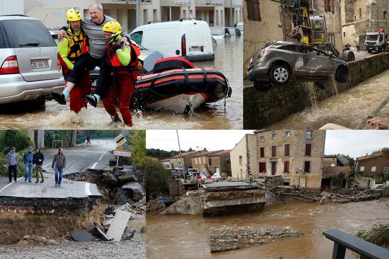 France hit by worst flash floods in 100 years: Pictures of the ...