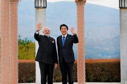 PM Narendra Modi with Japanese counterpart Shinzo Abe
PM Narendra Modi with Japanese counterpart Shinzo Abe