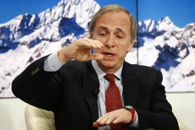 Ray Dalio, Chairman and Chief Investment Officer of Bridgewater Associates gestures at the Ending the Experiment event in the Swiss mountain resort of Davos January 22, 2015. REUTERS/Ruben Sprich
