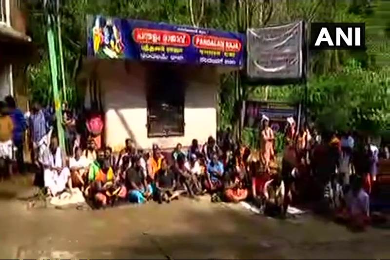 sabarimala temple photos, sabarimala temple images, ayyappa temple photos, sabarimala temple pics, sabarimala ayyappa temple photos, sabarimala protests in kerala, sabarimala protests photos, nilakkal base camp, nilakkal photos, sabarimala case photos, sabarimala protest images, ayyappa devotees protest, ayyappa devotees images