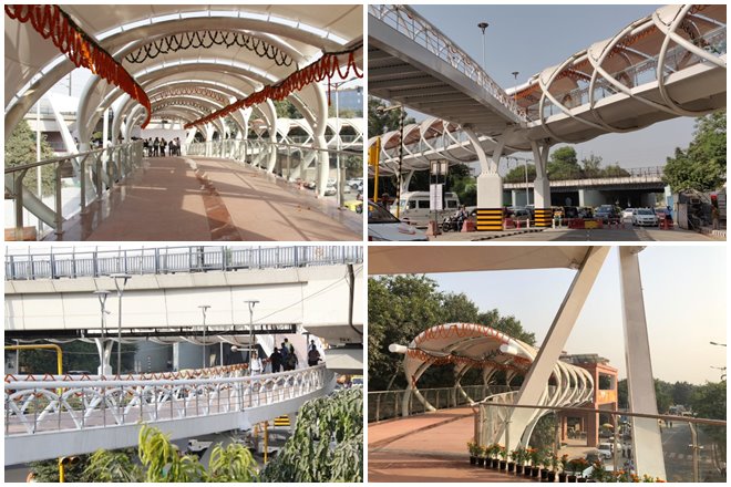 In order to make the skywalk unique, many interesting features have been provided such as Wi-Fi facility, LED fittings as well as functional and architectural lighting. (Twitter: Harshdeep Singh Puri, LG Delhi, BJP Delhi)