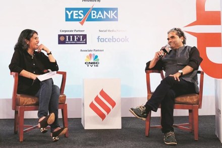 The Indian Express Deputy Editor Seema Chishti in conversation with filmmaker and composer Vishal Bhardwaj at the Express Adda held in Delhi recently.  The Indian Express Deputy Editor Seema Chishti in conversation with filmmaker and composer Vishal Bhardwaj at the Express Adda held in Delhi recently.