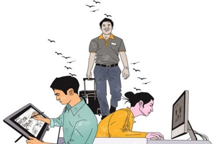 The rise of technology startups is changing the structure of job market.