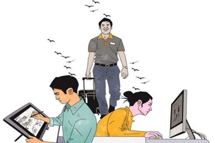 The rise of technology startups is changing the structure of job market.