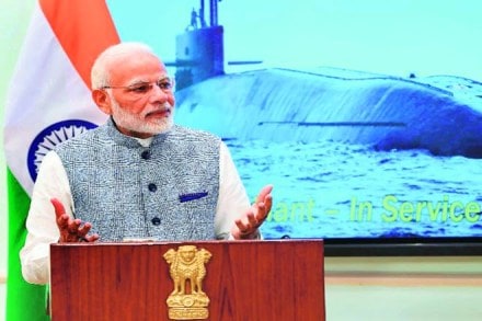 Prime Minister Narendra Modi speaks to the crew of INS Arihant on Monday. (PMO/ Twitter) Prime Minister Narendra Modi speaks to the crew of INS Arihant on Monday. (PMO/ Twitter)