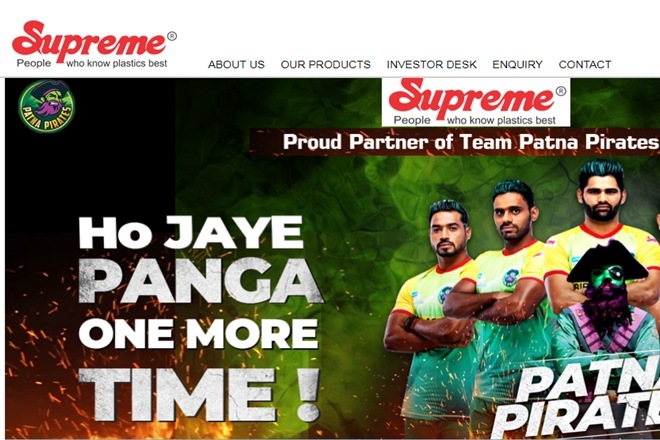 Analyst Corner: ‘Buy’ on Supreme Industries with target price of Rs 1,205 (Image:Website) Analyst Corner: ‘Buy’ on Supreme Industries with target price of Rs 1,205 (Image:Website)