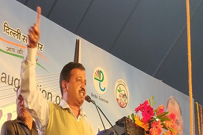 Inaugurating the bridge with a 154 metre pylon, Delhi Chief Minister Arvind Kejriwal and his deputy Manish Sisodia said that it will be a centre of attraction among local and international tourists who come to Delhi to visit historical monuments and buildings like India Gate and Qutub Minar. (Twitter Image)