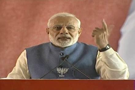 Addressing a campaign rally here, Modi said that how can a party chief, who is unable to decide the CM face, take decisions about the future of the people. (Twitter Image) Addressing a campaign rally here, Modi said that how can a party chief, who is unable to decide the CM face, take decisions about the future of the people. (Twitter Image)