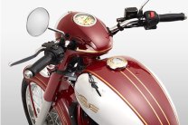 Old-school instrument cluster with inverted styled speedometer