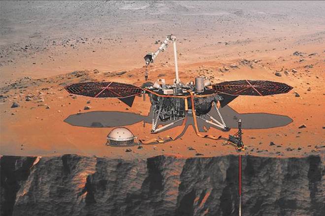 InSight touchdown on Mars (Image: NASA) InSight touchdown on Mars (Image: NASA)
