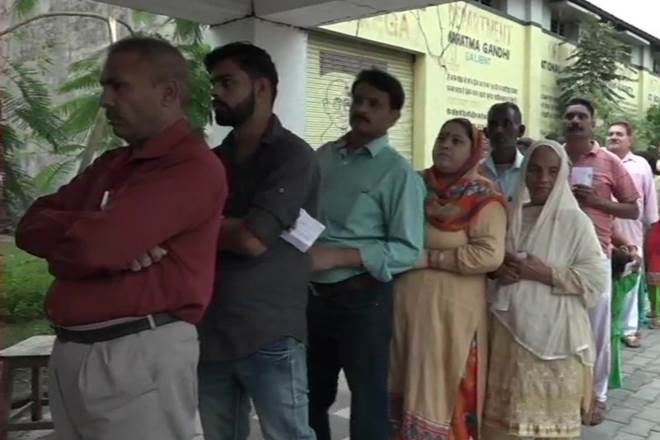 Large contingents of police and Central Reserve Police Force (CRPF) have been deployed at the polling stations to ensure a peaceful process. Large contingents of police and Central Reserve Police Force (CRPF) have been deployed at the polling stations to ensure a peaceful process.