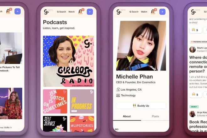 Girlboss Community is like LinkedIn exclusively for women (Source: YouTube)