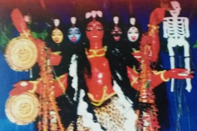 Idol of the Pradeep Sangha Kali puja 